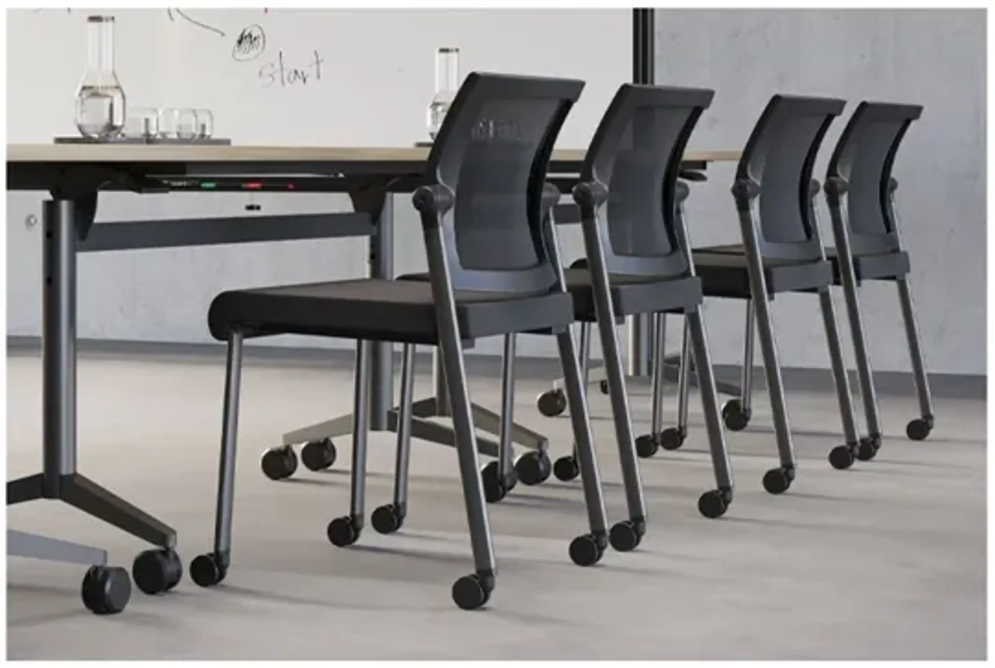 Officesource Oslo Mesh Back Stacking Guest Chair Gardner White ...