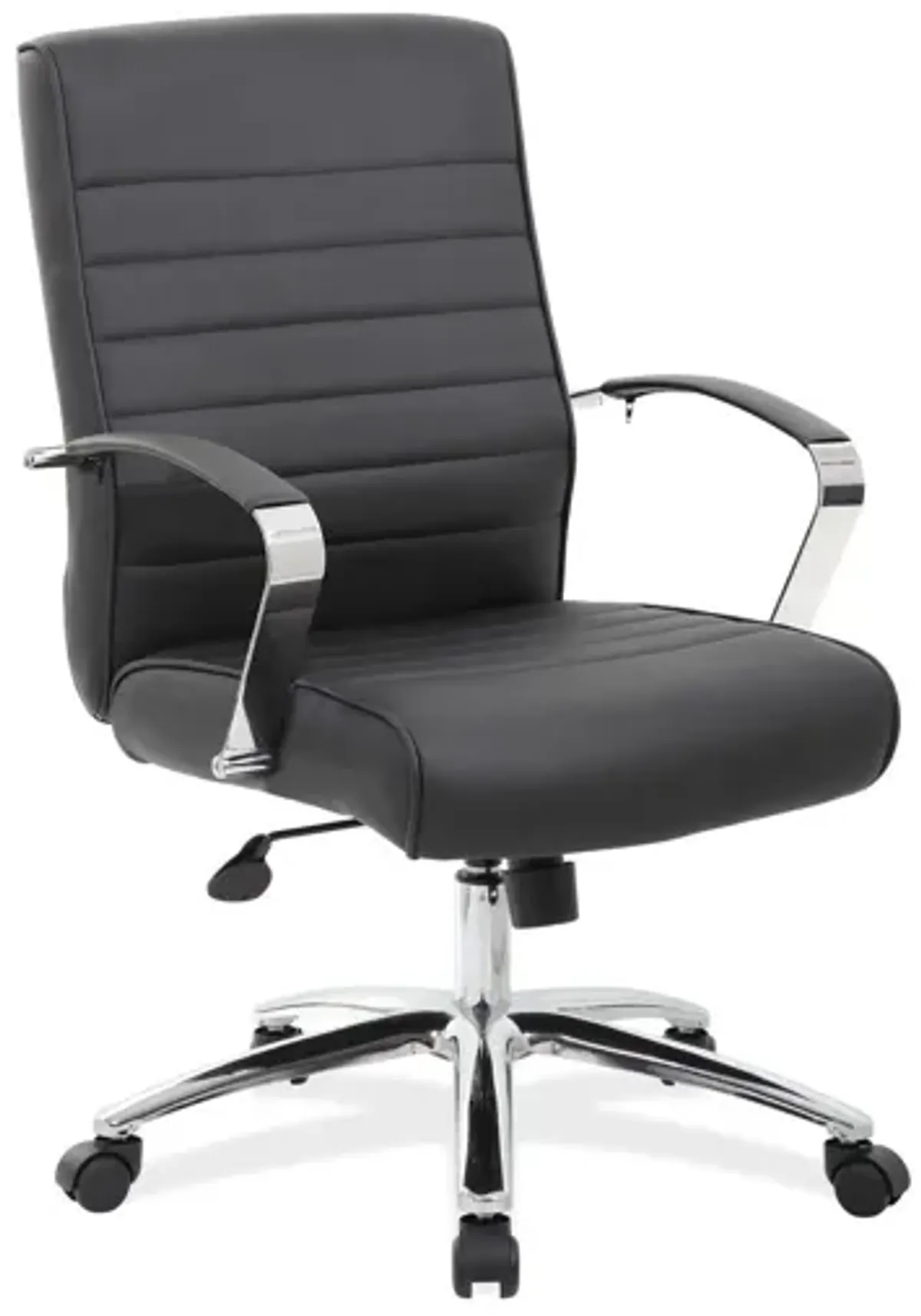 OfficeSource | Studio | Mid Back Chair with Chrome Frame