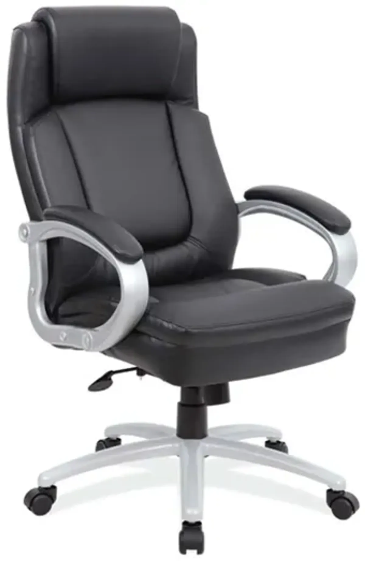 OfficeSource | Big & Tall | Executive Chair with Silver Heavy Duty Metal Base