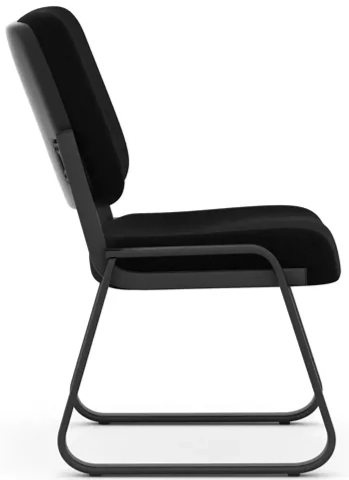 OfficeSource | Value Collection | Armless, Sled Base Guest Chair with Black Frame