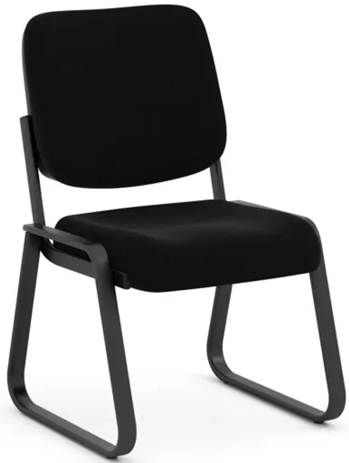 OfficeSource | Value Collection | Armless, Sled Base Guest Chair with Black Frame