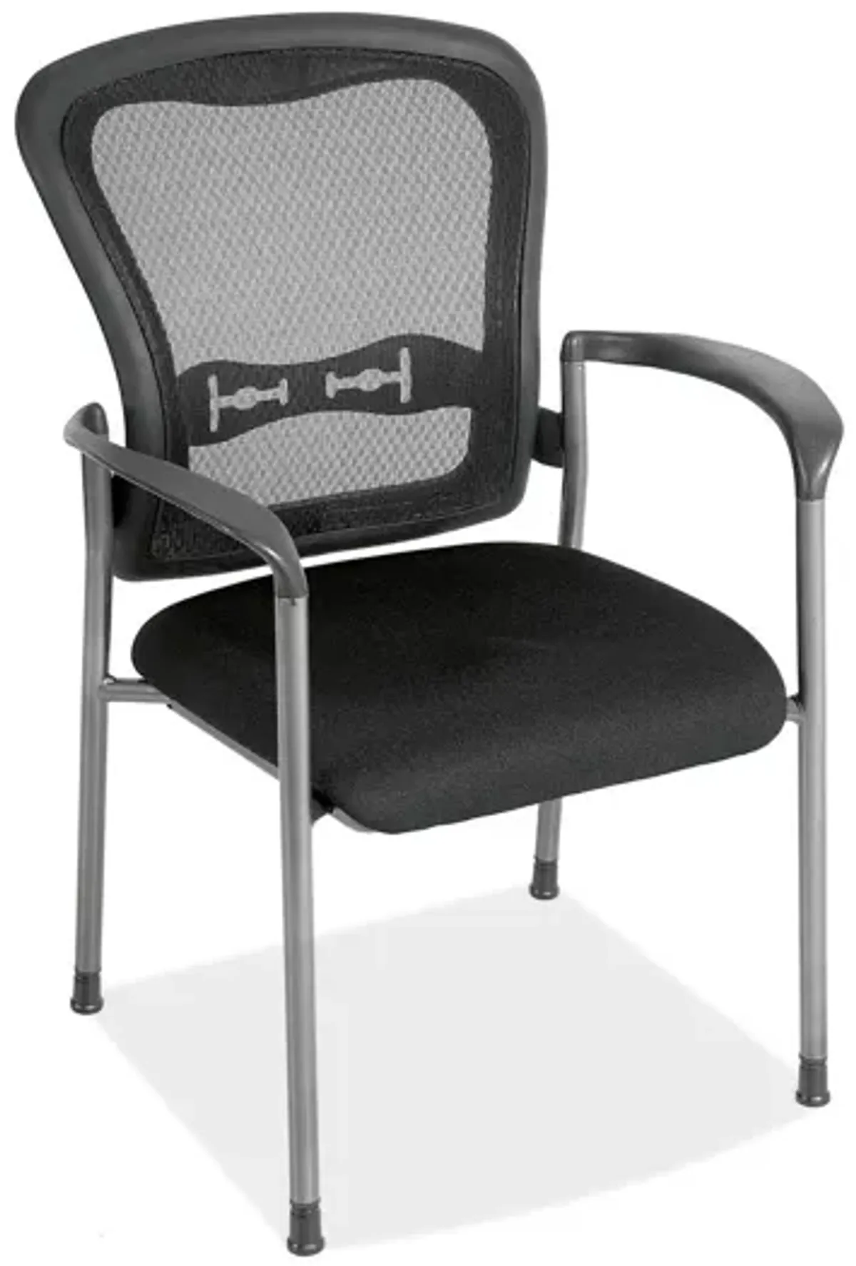 OfficeSource | CoolMesh | Mesh Back Guest Chair with Arms and Titanium Gray Frame