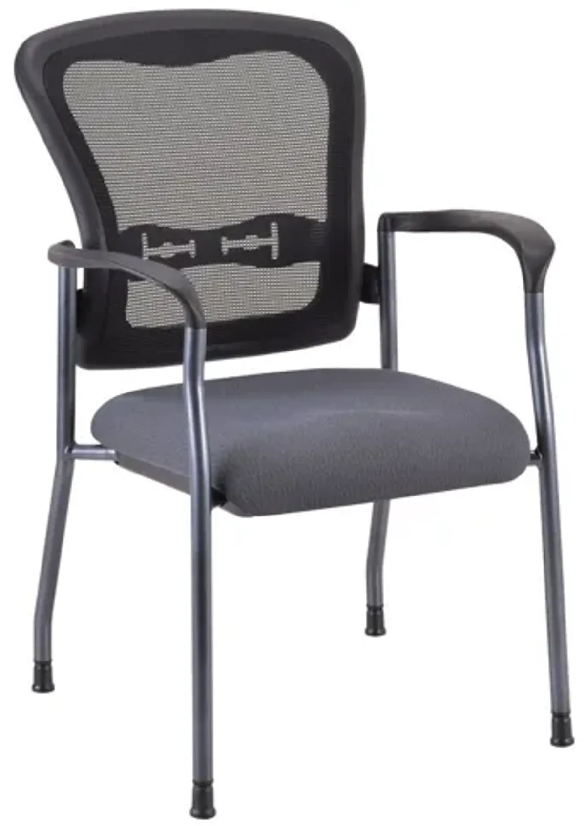OfficeSource | CoolMesh | Mesh Back Guest Chair with Arms and Titanium Gray Frame