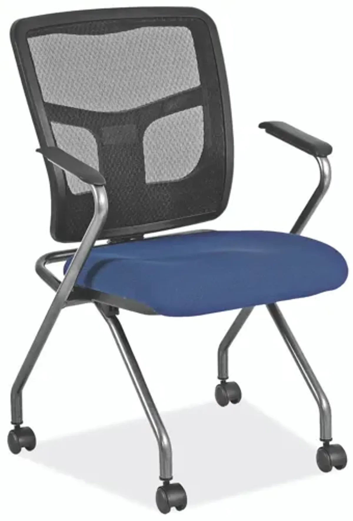 OfficeSource | CoolMesh Collection | Nesting Chair with Titanium Gray Frame