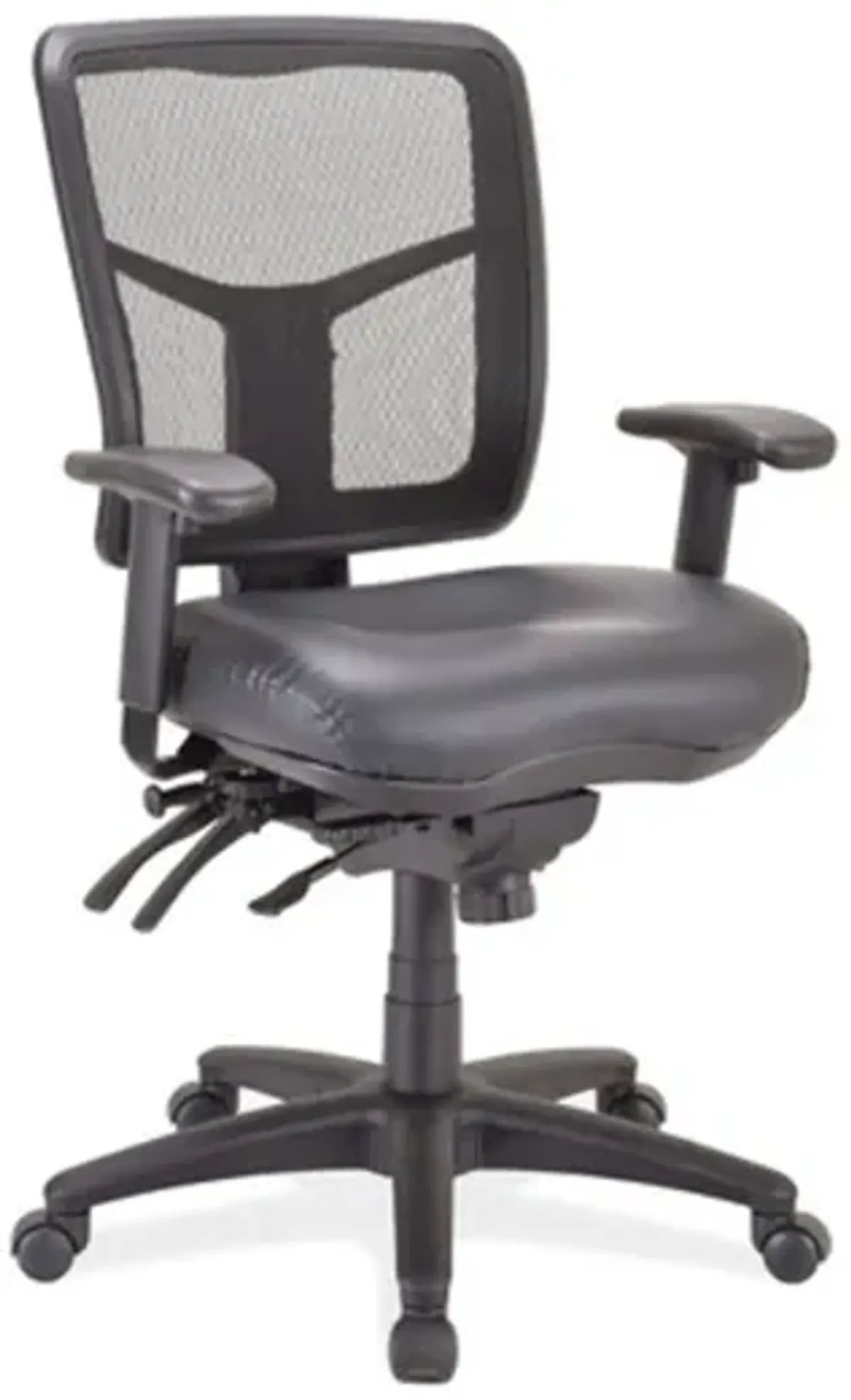 OfficeSource | CoolMesh | Multi Function, Mid Back Chair with Seat Slider and Black Frame
