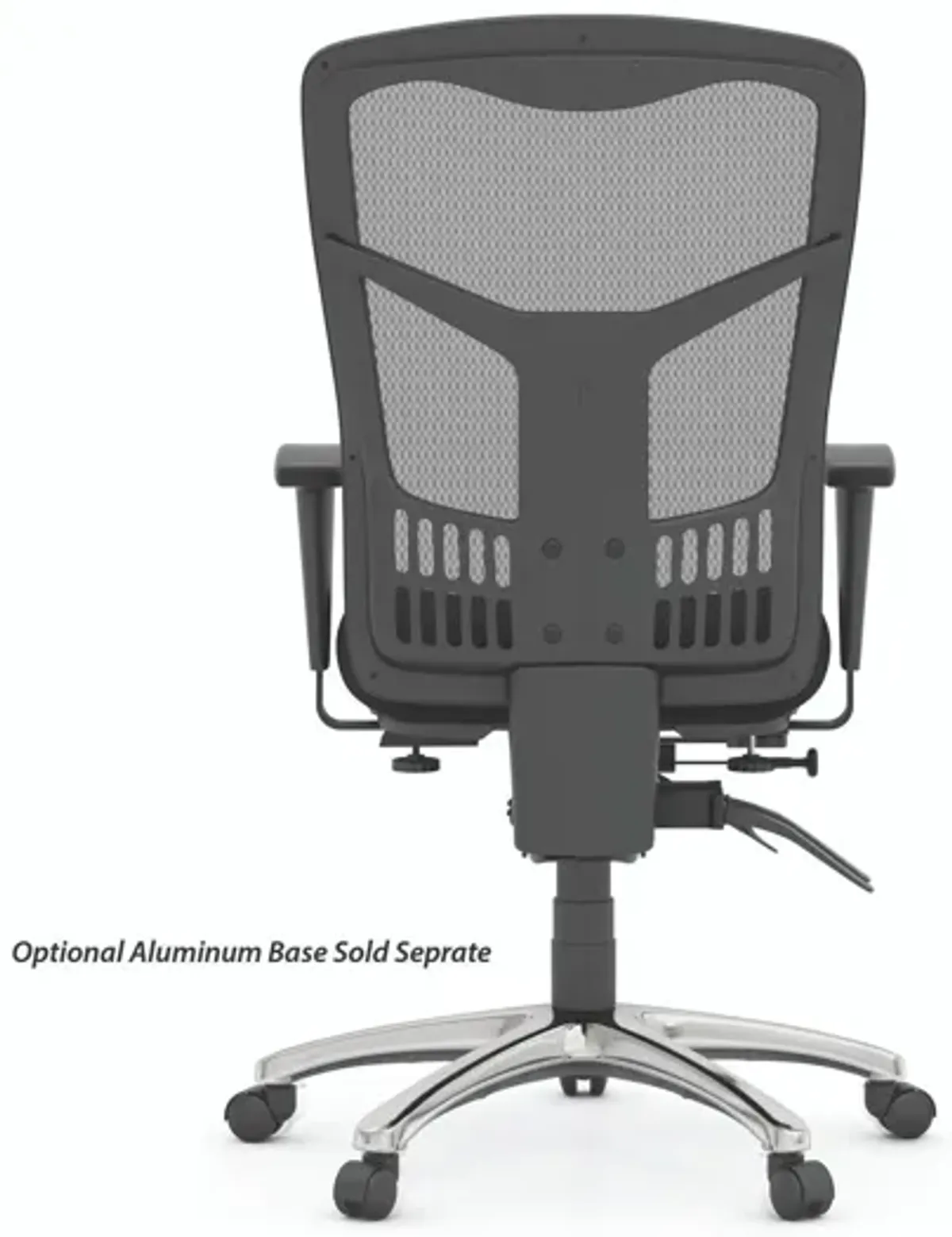 OfficeSource | CoolMesh Collection | Multi-Function High Back with Seat Slider and Black Frame