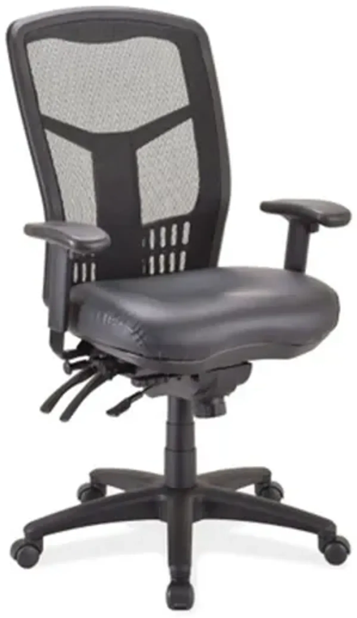 OfficeSource | CoolMesh Collection | Multi-Function High Back with Seat Slider and Black Frame