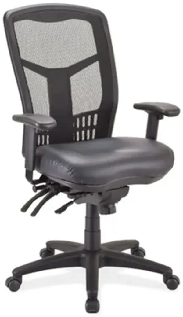 OfficeSource | CoolMesh Collection | Multi-Function High Back with Seat Slider and Black Frame
