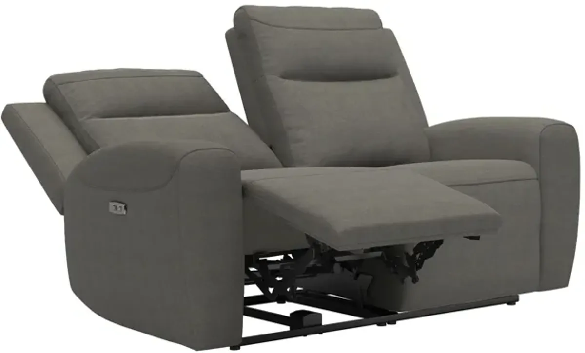 Ash Dual Power Reclining Loveseat