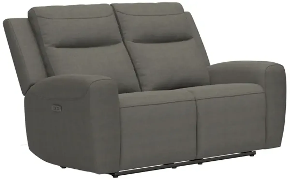 Ash Dual Power Reclining Loveseat