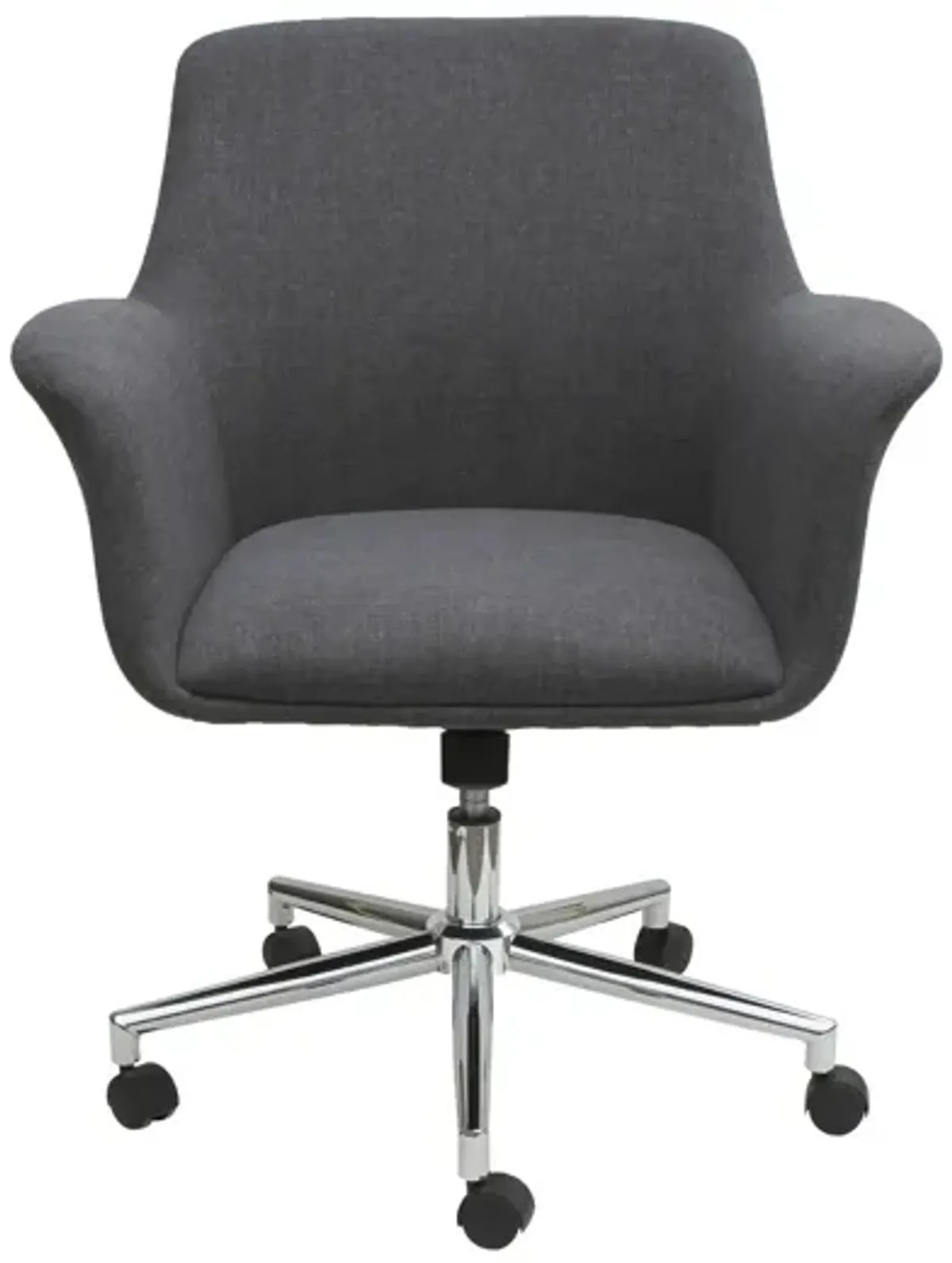 OfficeSource Bolster Collection Mid Back Swivel Chair with 5 Star Chrome Base