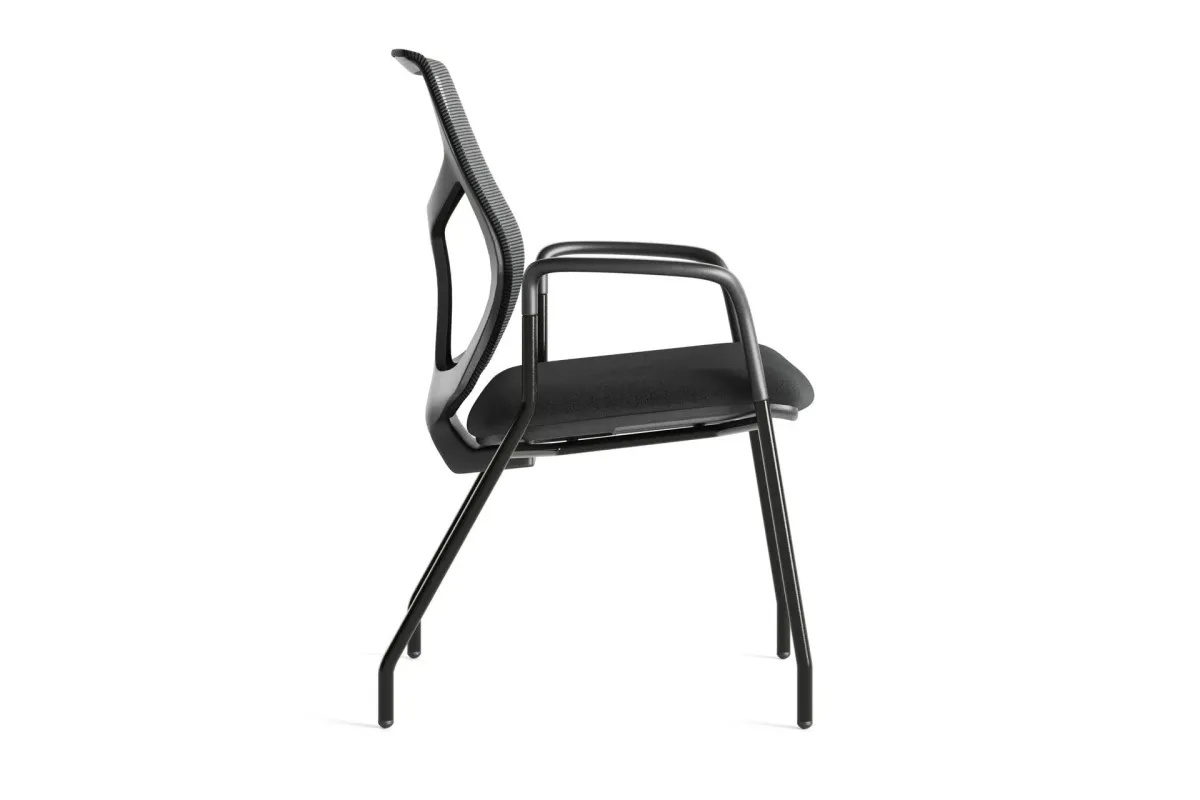 OfficeSource Starlight Executive Guest Chair with Black Frame
