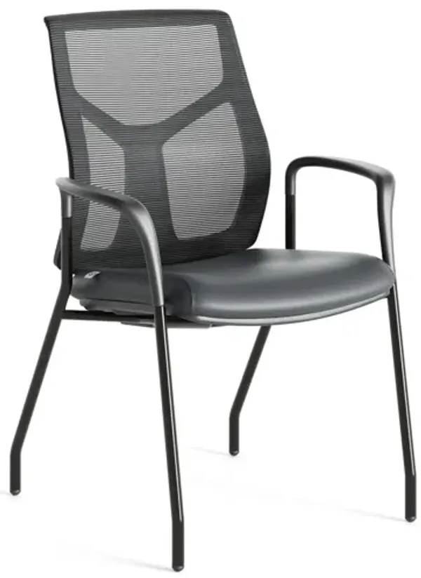 OfficeSource Starlight Executive Guest Chair with Black Frame