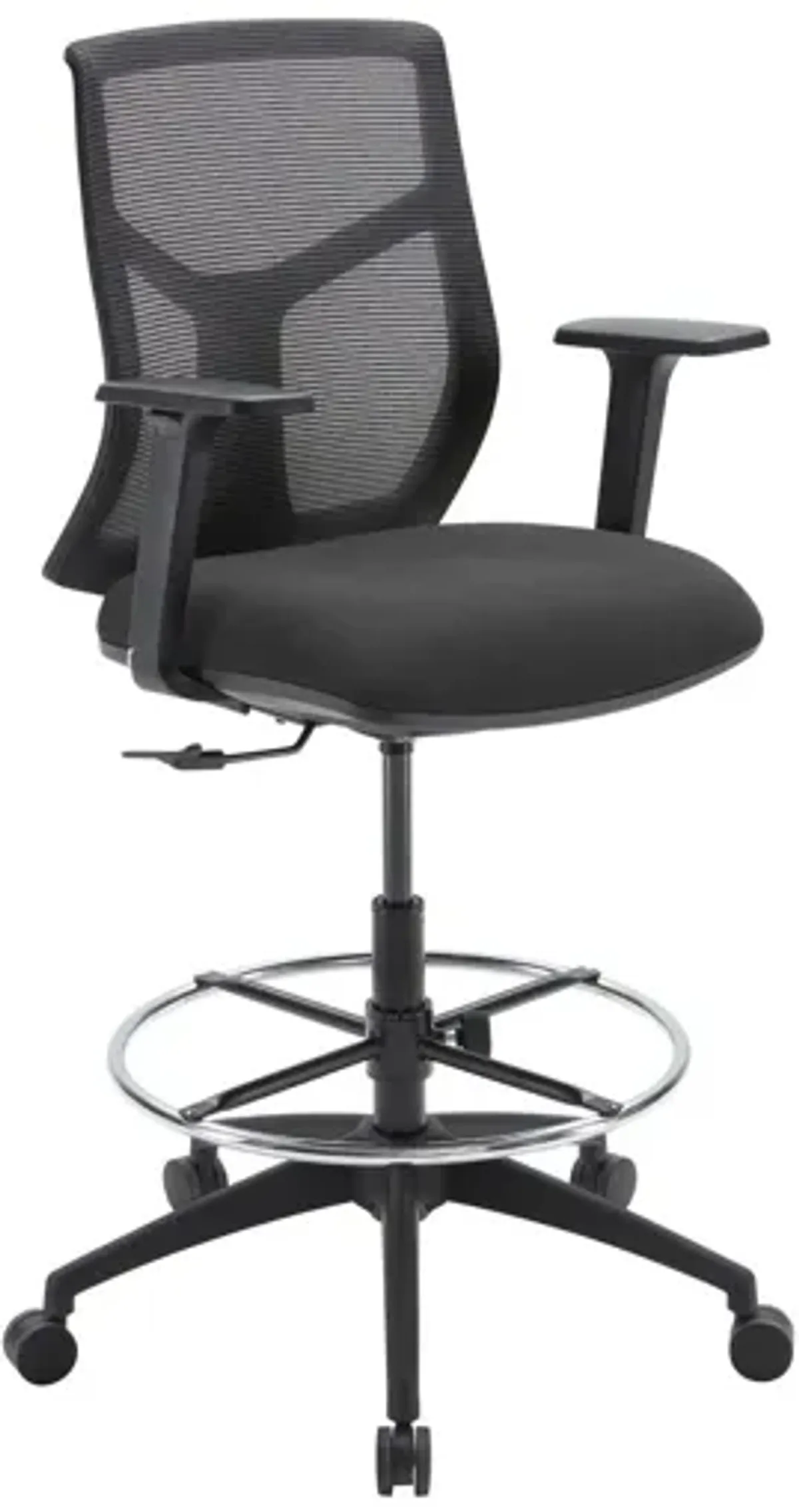 OfficeSource Starlight Mid Back Stool with Black Frame