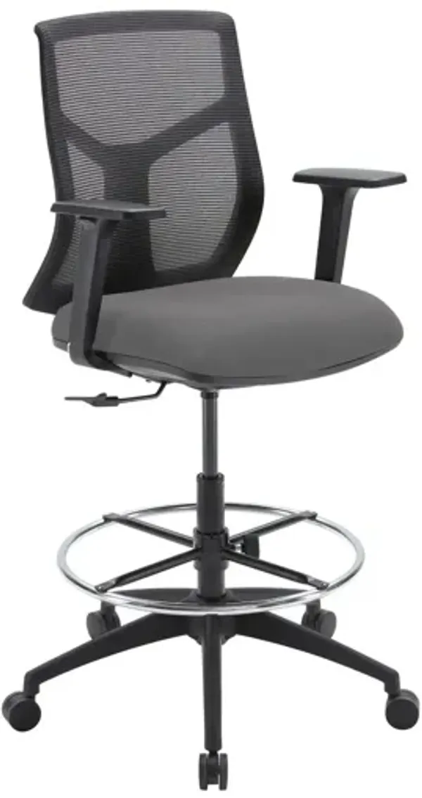 OfficeSource Starlight Mid Back Stool with Black Frame