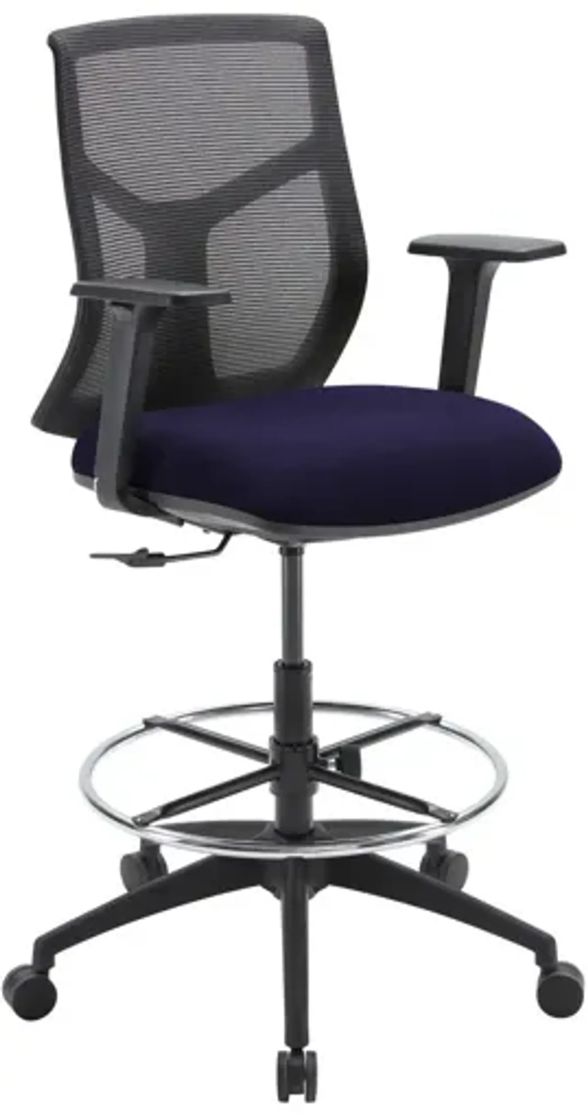 OfficeSource Starlight Mid Back Stool with Black Frame