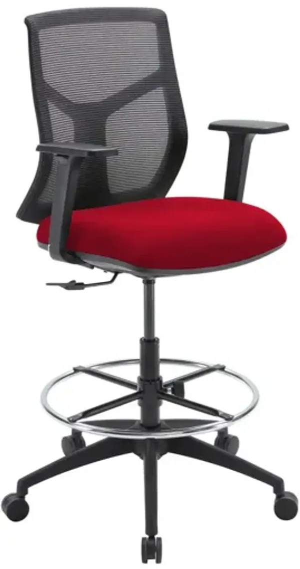 OfficeSource Starlight Mid Back Stool with Black Frame