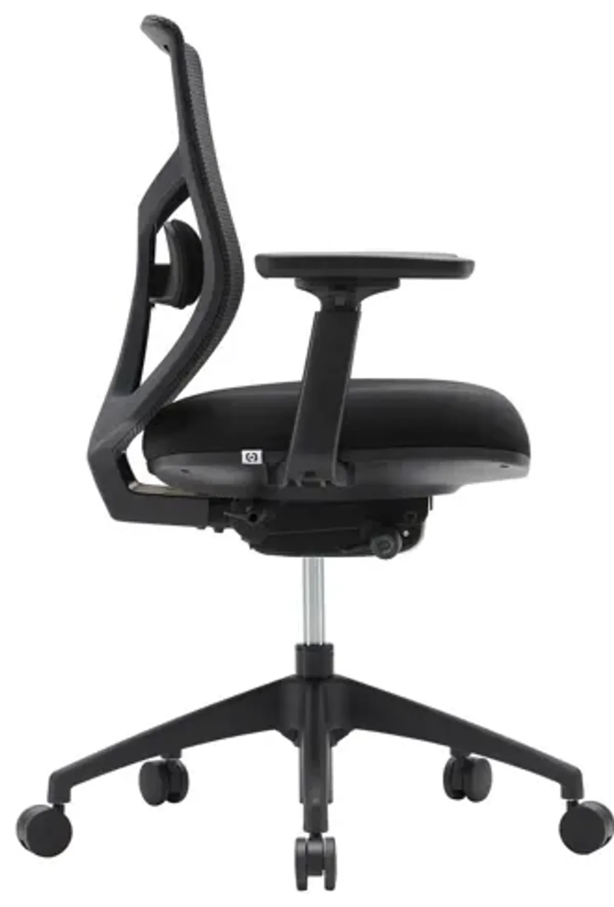 OfficeSource Starlight Mid Back Luxe Task Chair with Black Frame and Seat Slider