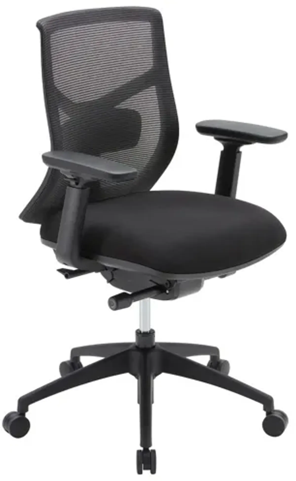 OfficeSource Starlight Mid Back Luxe Task Chair with Black Frame and Seat Slider
