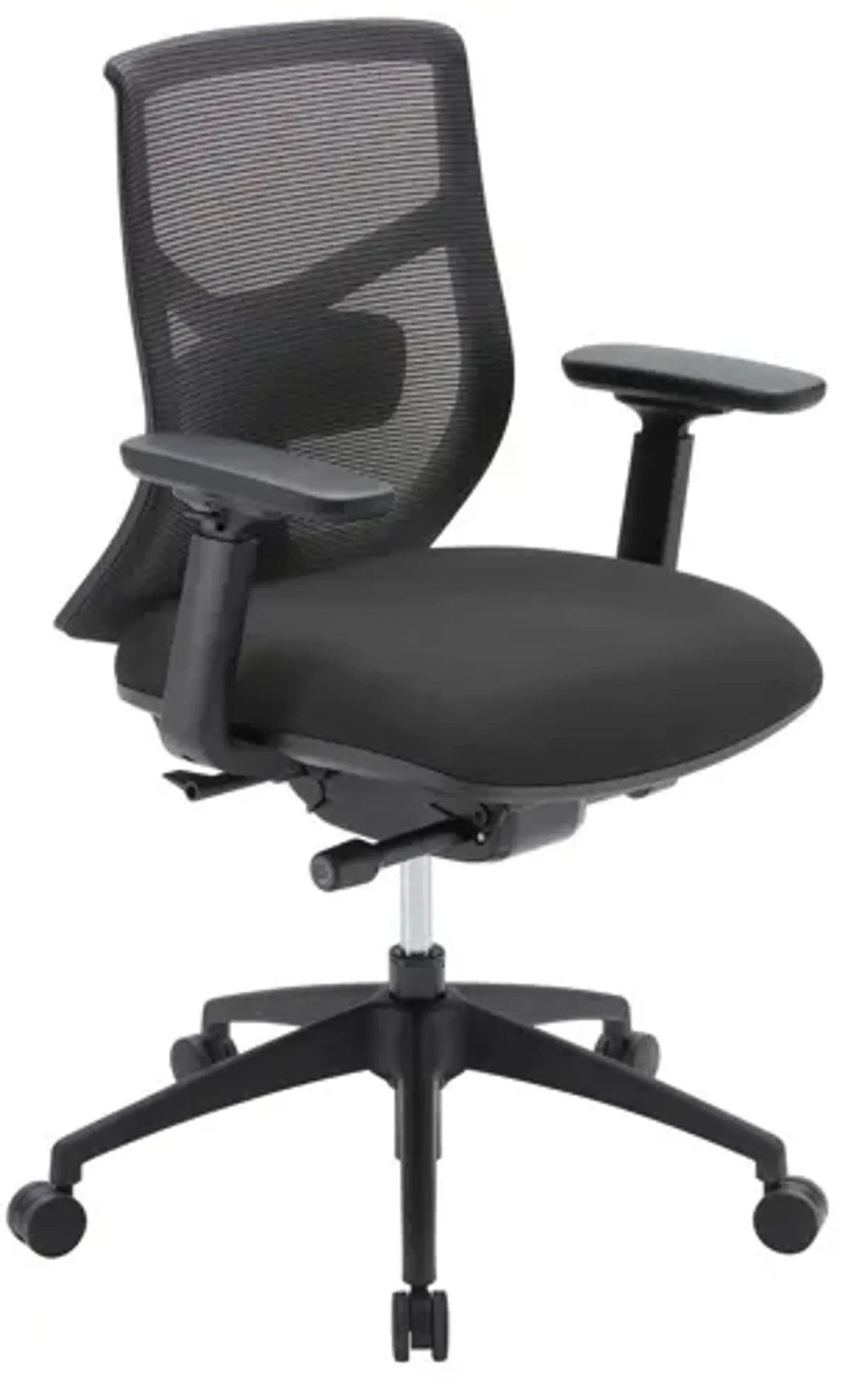 OfficeSource Starlight Mid Back Luxe Task Chair with Black Frame and Seat Slider