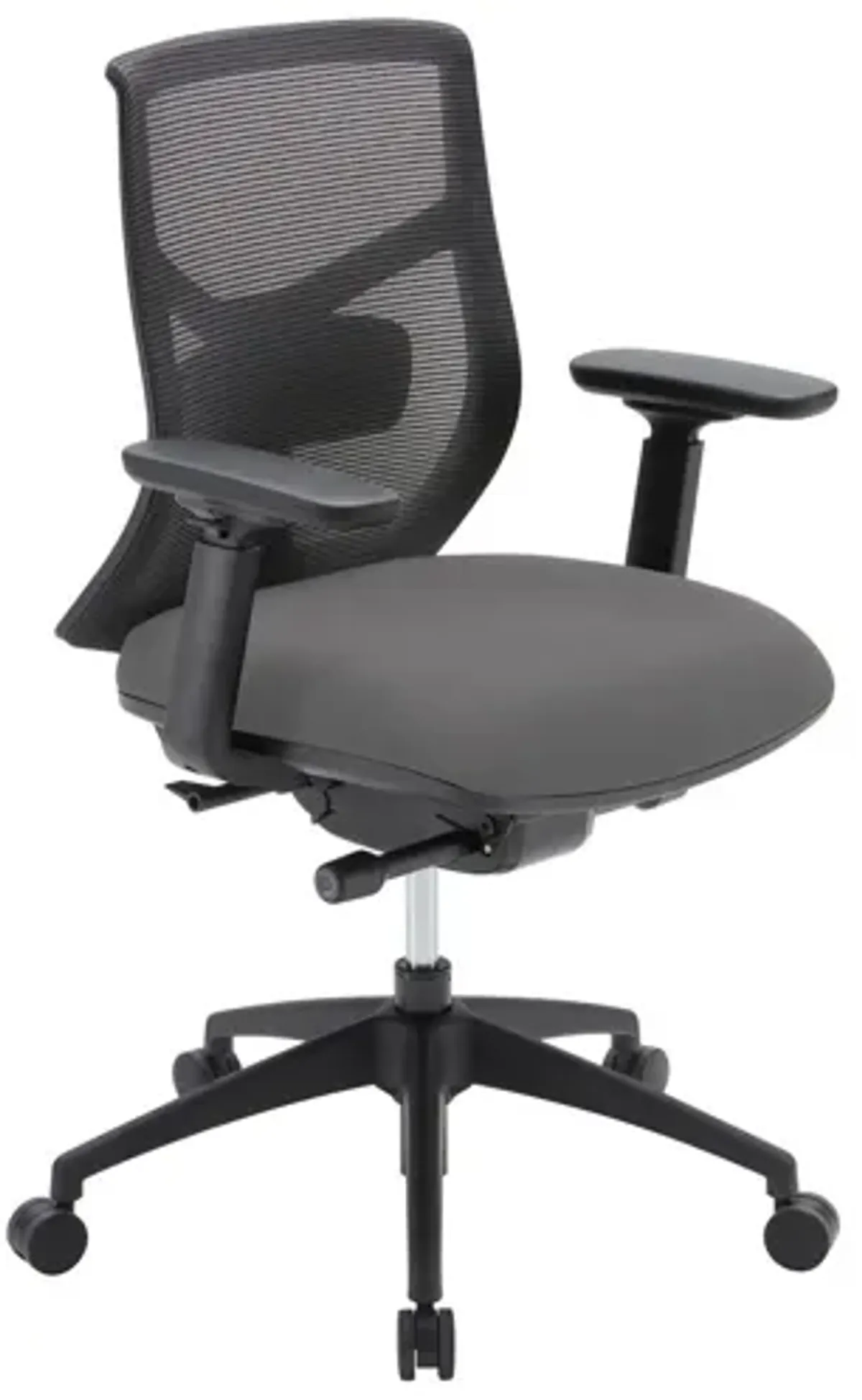OfficeSource Starlight Mid Back Luxe Task Chair with Black Frame and Seat Slider