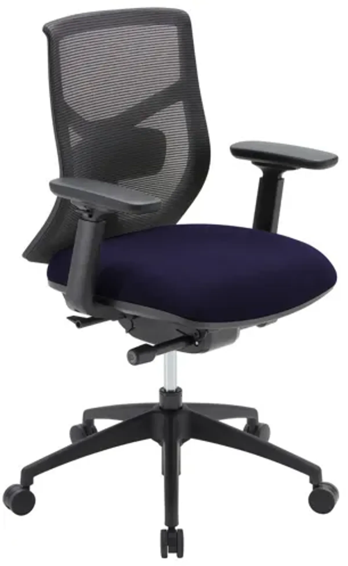 OfficeSource Starlight Mid Back Luxe Task Chair with Black Frame and Seat Slider
