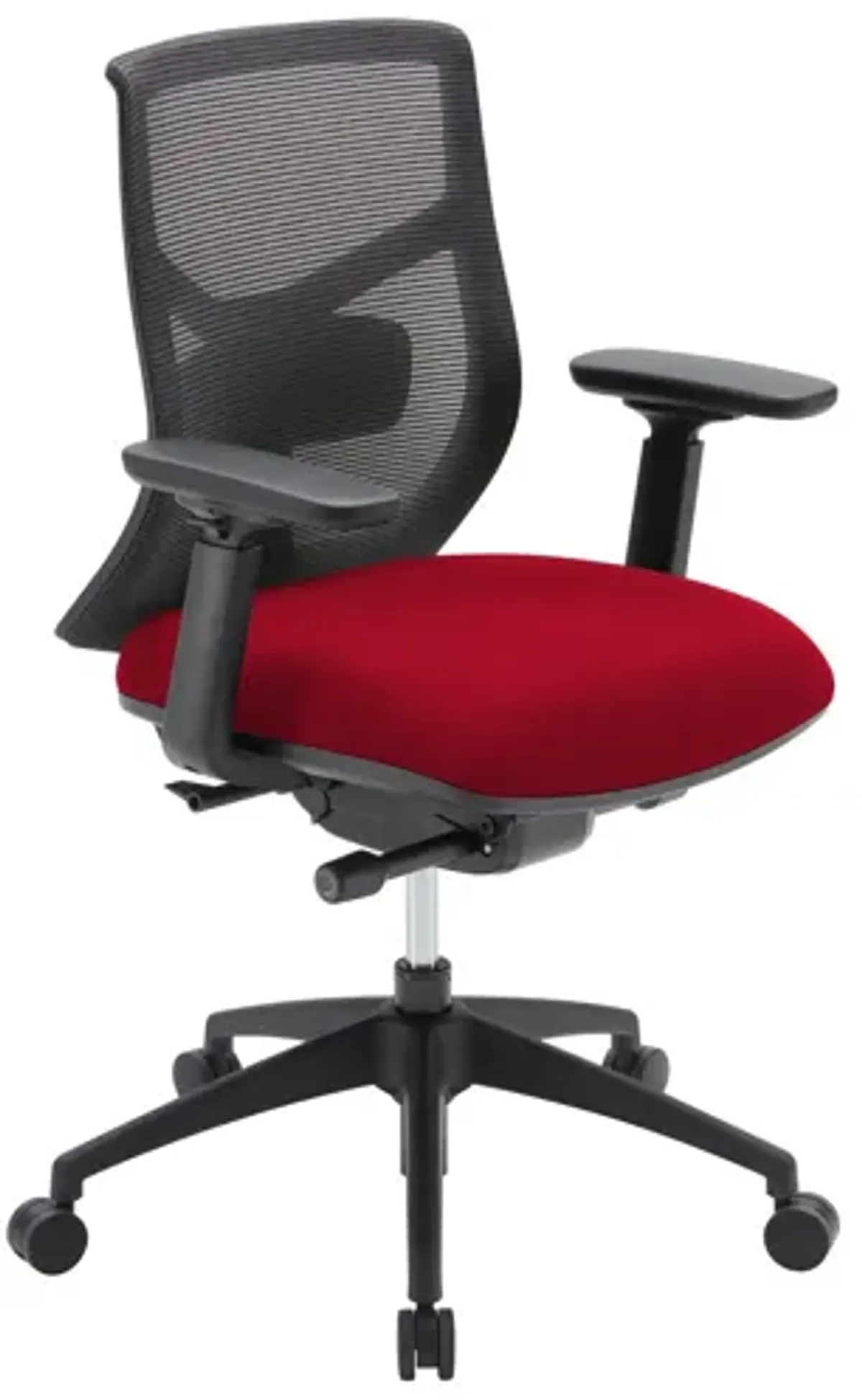 OfficeSource Starlight Mid Back Luxe Task Chair with Black Frame and Seat Slider
