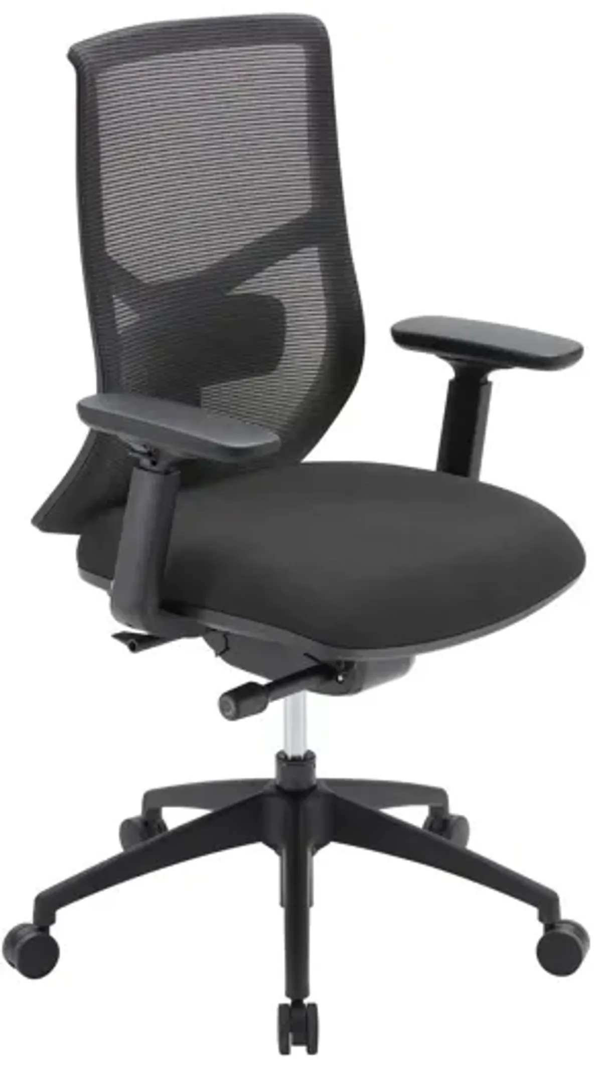 OfficeSource Starlight High Back Luxe Task Chair with Black Frame and Seat Slider