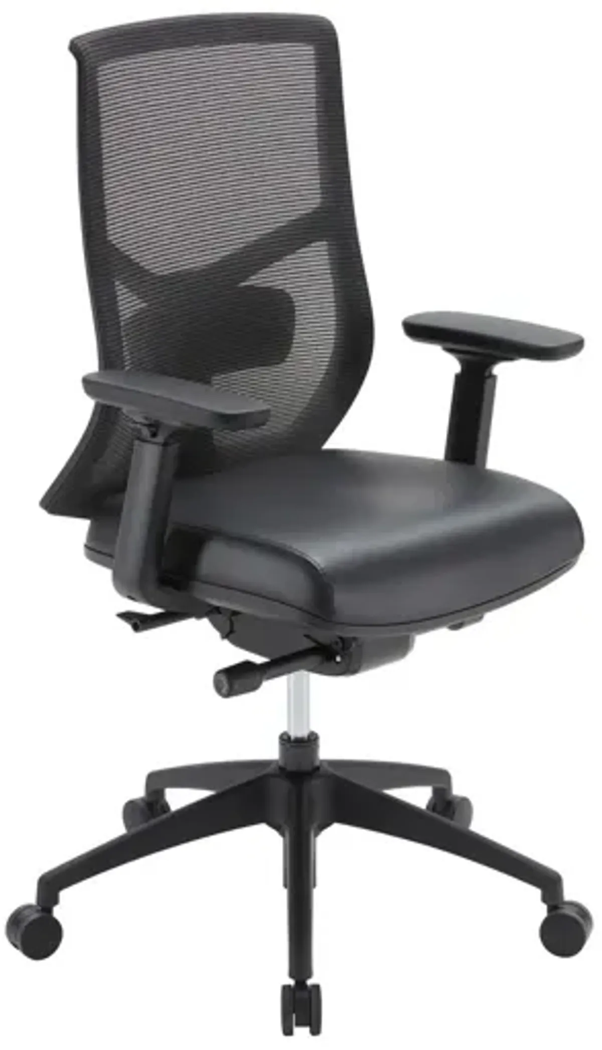 OfficeSource Starlight High Back Luxe Task Chair with Black Frame and Seat Slider