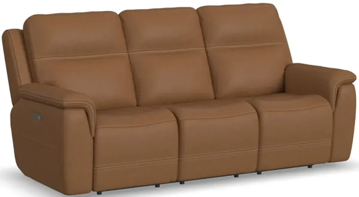 Stephen Brown Leather Triple Power Reclining Sofa