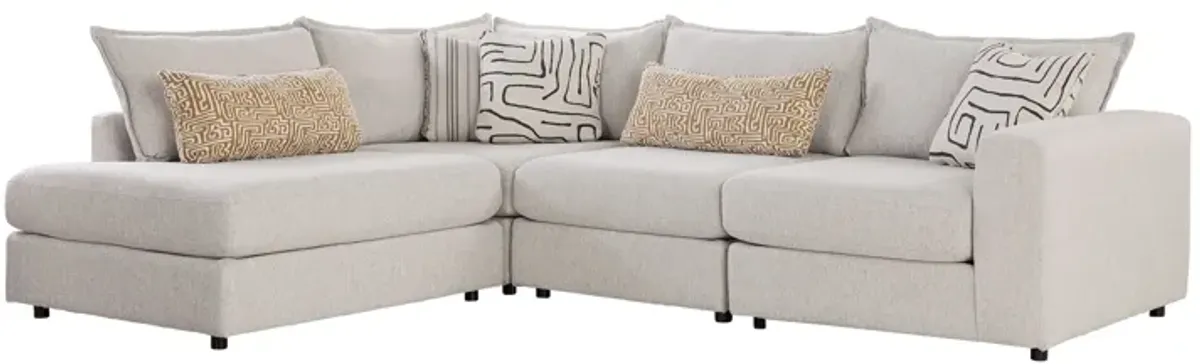 Dream 4-Piece Sectional with Left Arm Facing Bump Chaise