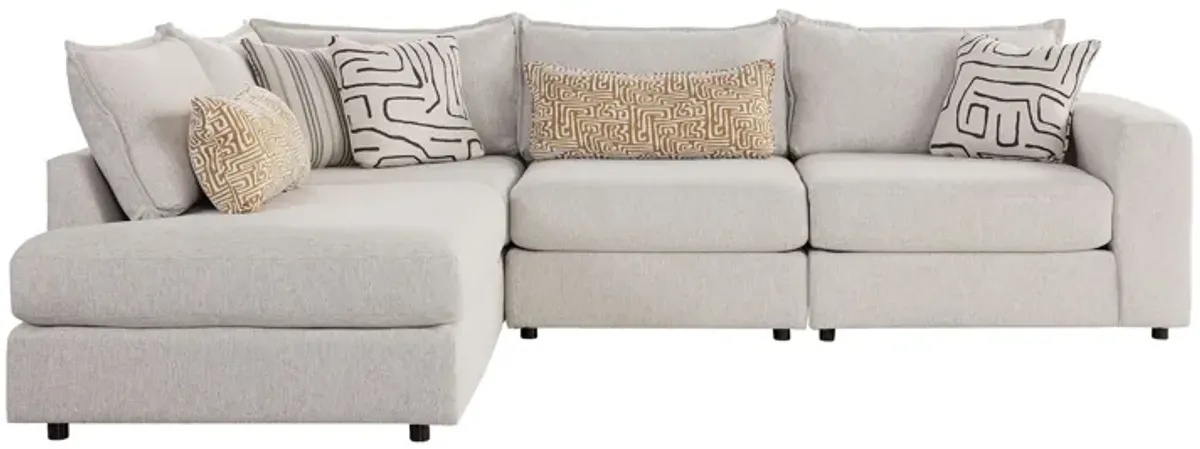 Dream 4-Piece Sectional with Left Arm Facing Bump Chaise