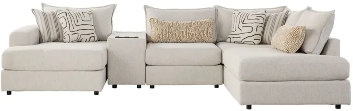 Dream 5-Piece Console Sectional with Left Arm Facing Chaise