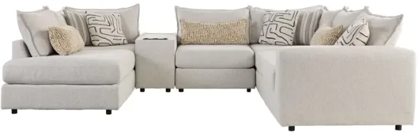 Dream 7-Piece Console Sectional with Left Arm Facing Bump Chaise