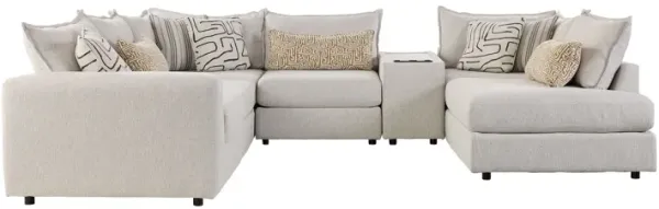Dream 7-Piece Console Sectional with Right Arm Facing Bump Chaise