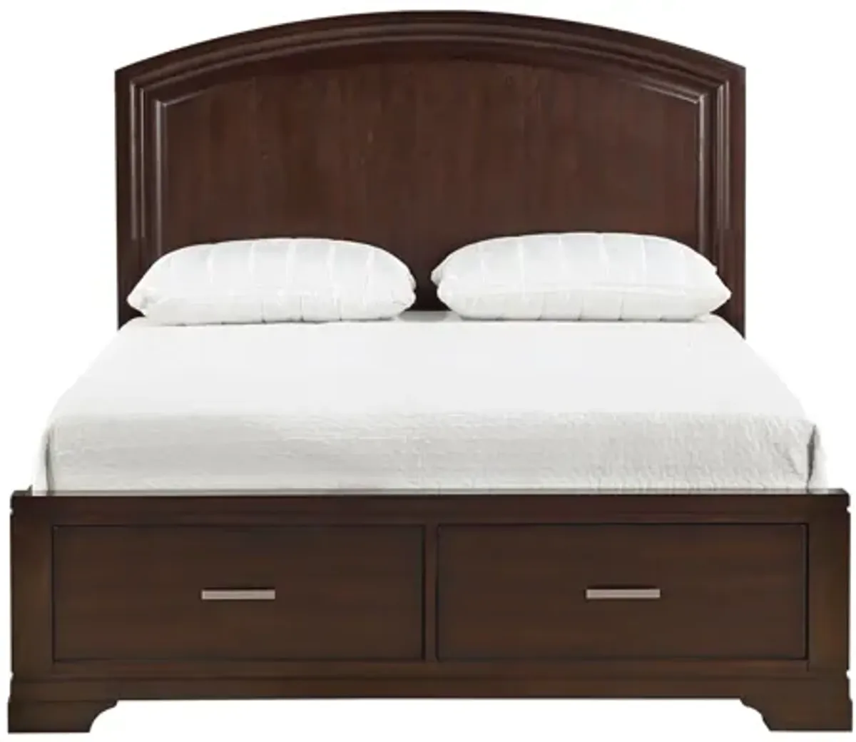 Hudson Queen Platform Bed with Footboard Storage - Cherry