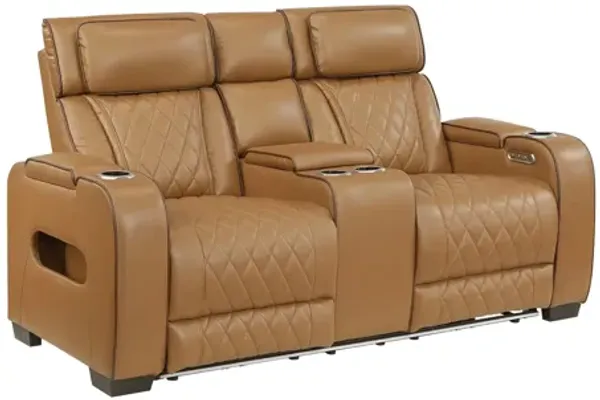 Fairway Power Double Reclining Loveseat - Brown