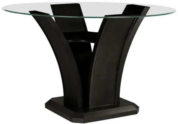 Dalina Glass Round Glass Dining Table