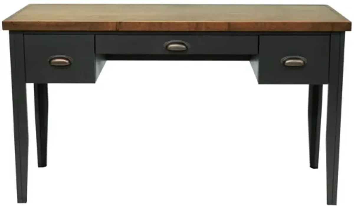 Essex 53 inch Writing Desk - Black and Whiskey