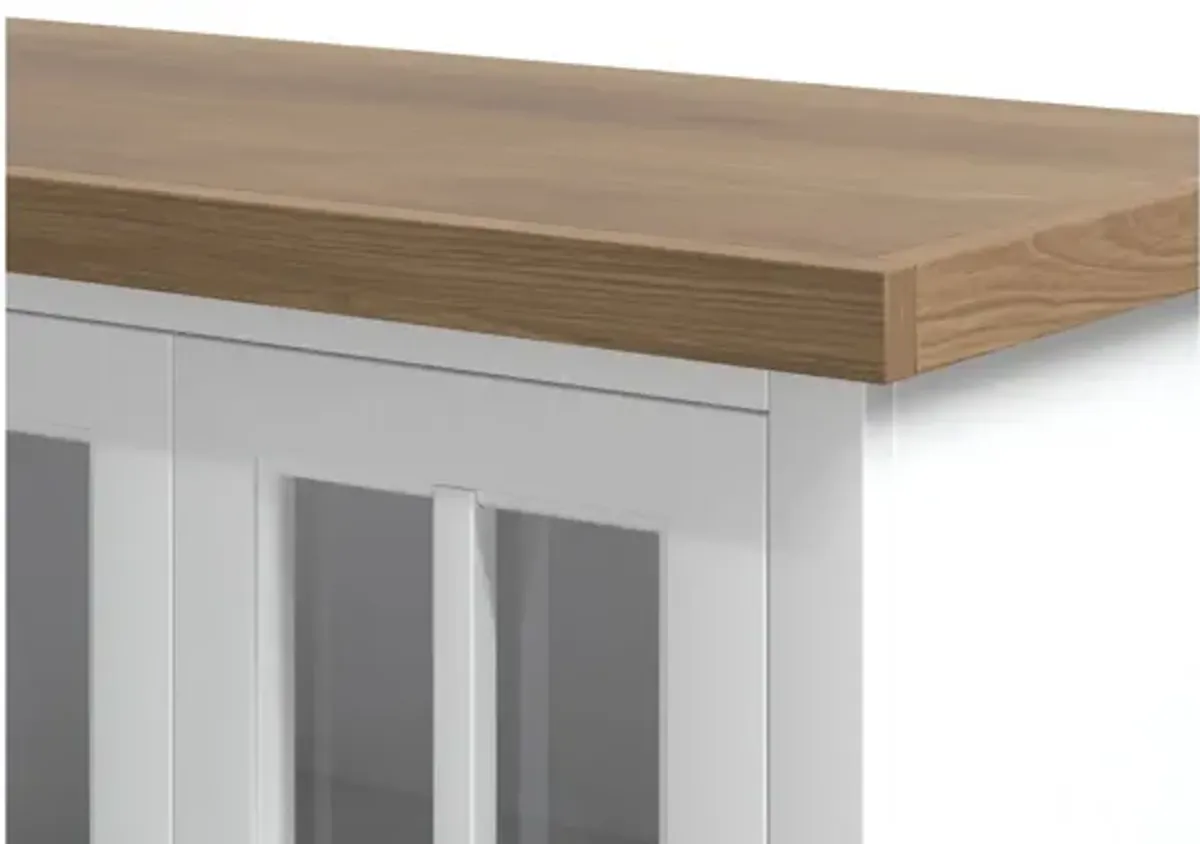 Hampton 97 inch Fireplace TV Stand Console - Jasmine  and Barnwood
