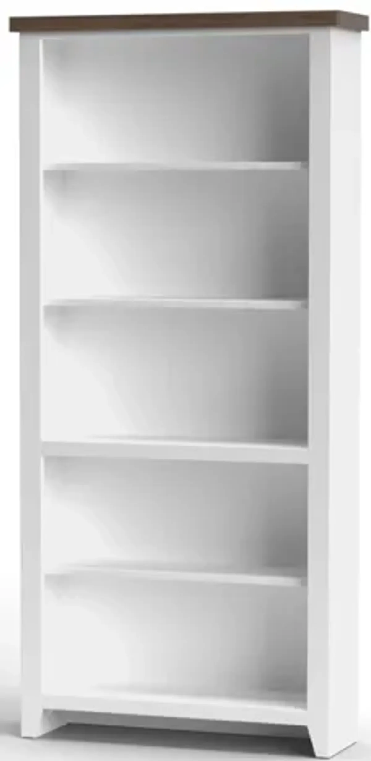 Hampton 72 inch 5-shelf Bookcase - Jasmine and Barnwood