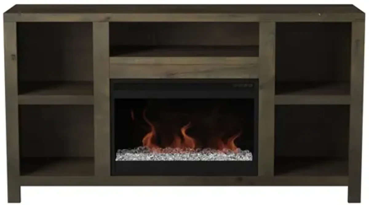 Joshua Creek 62 inch Electric Fireplace TV Stand - Barnwood