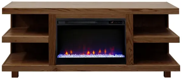 Laurel Canyon 65" Fireplace TV Stand - Oak Bourbon