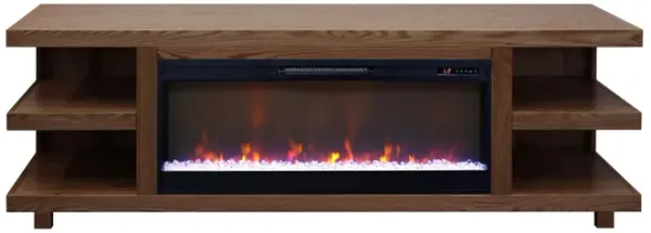 Laurel Canyon 82" Fireplace TV Stand - Oak Bourbon