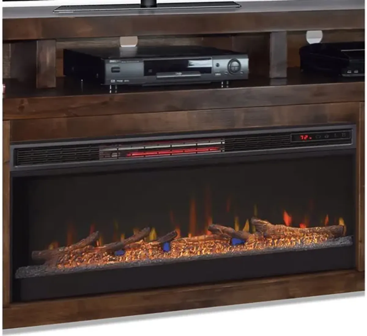 Sausalito 78 inch Electric Fireplace TV Stand Console - Whiskey