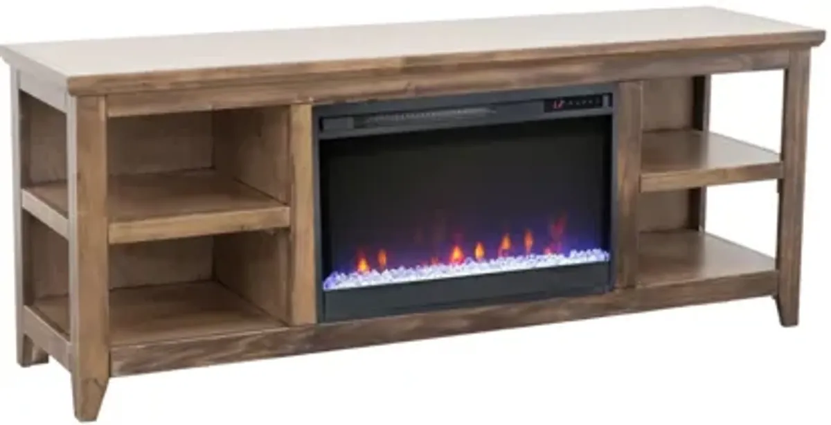 Studio 65 inch Fireplace TV Stand - Bourbon