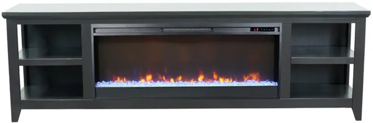 Studio 82 inch Fireplace TV Stand - Black