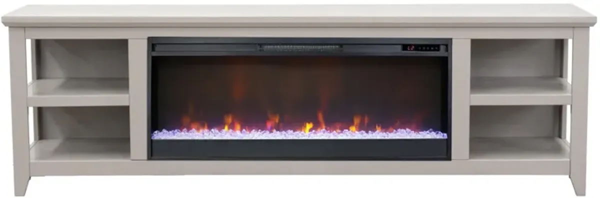 Studio 82 inch Fireplace TV Stand - Sandstone