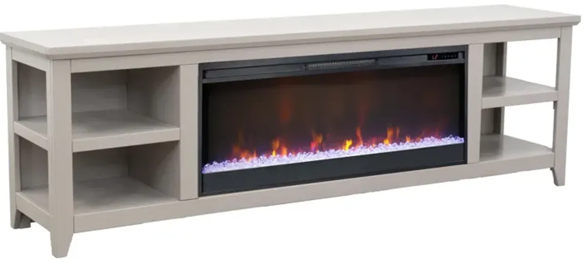Studio 82 inch Fireplace TV Stand - Sandstone