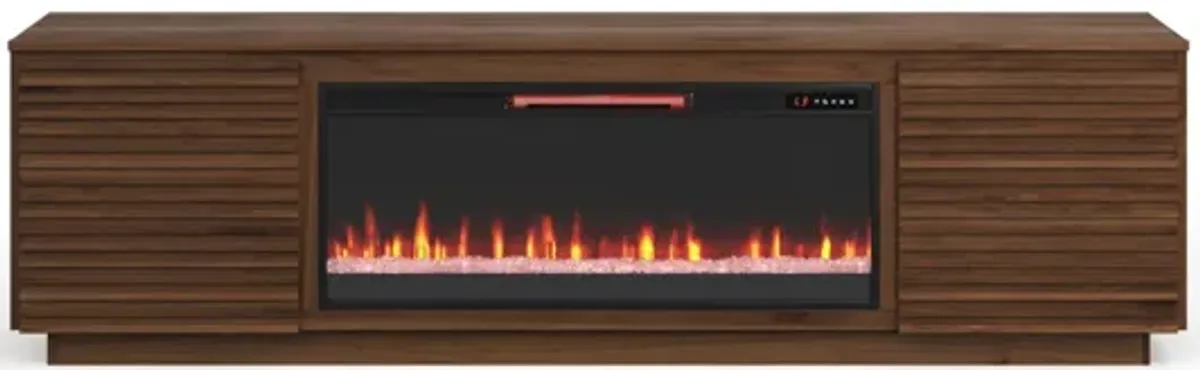 Stardust 89 inch Fireplace TV Stand - Bourbon